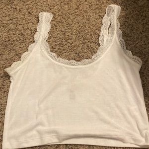 pacsun white lace tank